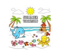 Summer Vacation: Coloring, Mazes, Word Search and Fun Learning Activities