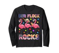 Summer Vacation Family Matching Our Flock Rocks Flamingo Long Sleeve T-Shirt