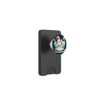 Summer Vacation For Teachers Lazy Dad Spa Gnome In Bathtub PopSockets PopWallet for MagSafe