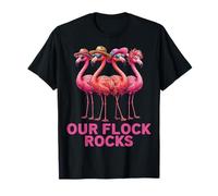Summer Vacation Our Flock Rocks Flamingo T-Shirt