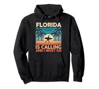 Summer Vacation Palm Trees Florida Is Calling And I Must Go Pullover Hoodie