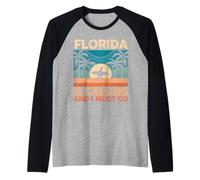 Summer Vacation Palm Trees Florida is Calling and I Must Go Raglan Baseball Tee
