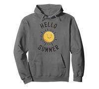 Summer Vacation Typography Beach Sunset Hello Summer Pullover Hoodie