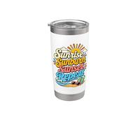 Summer Vacations Beach Sunrise Sunburn Sunset Sun Stainless Steel Insulated Tumbler
