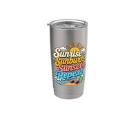 Summer Vacations Beach Sunrise Sunburn Sunset Sun Stainless Steel Insulated Tumbler