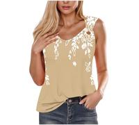 Summer Vest Women UK 2025, Sleeveless Tank Tops Wide Strap Cami Loose Fit Retro Print Blouses Ladies Tunic Top Gym Hiking Going Out Camisole Shirts Casual Basic Tees Plus Size S-3XL