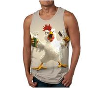 Summer Vests for Men UK Clearance,Men Cute Cat Printed Round Neck Tank Tops Holiday Beach Vacation Funny Animal Pattern Vest Gym Workout Athletic Fitness Sport Tank Top Cotton Sleeveless T-shirt S-3XL