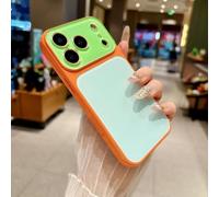 Summer Vibe Dopamine Contrast Color Phone Case for iPhone 17/16/15/14 Pro Max, Contrast Candy Color Crystal Camera Lens Liquid Silicone Case (Style E,15pro max)