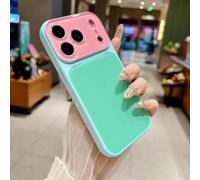 Summer Vibe Dopamine Contrast Color Phone Case for iPhone 17/16/15/14 Pro Max, Contrast Candy Color Crystal Camera Lens Liquid Silicone Case (Style A,16Pro)
