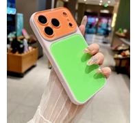 Summer Vibe Dopamine Contrast Color Phone Case for iPhone 17/16/15/14 Pro Max, Contrast Candy Color Crystal Camera Lens Liquid Silicone Case (Style G,16Pro max)