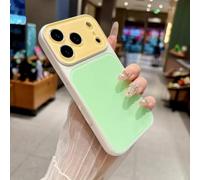 Summer Vibe Dopamine Contrast Color Phone Case for iPhone 17/16/15/14 Pro Max, Contrast Candy Color Crystal Camera Lens Liquid Silicone Case (Style F,16Pro)
