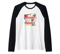 Summer Vibes and Dreaming of Paradise Costume Raglan Baseball Tee