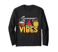 Summer Vibes Brick Builder Building Block Coconut Pineapple Long Sleeve T-Shirt