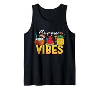 Summer Vibes Brick Builder Building Block Coconut Pineapple Tank Top