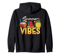 Summer Vibes Brick Builder Building Block Coconut Pineapple Zip Hoodie