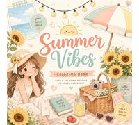 Summer Vibes coloring book: Summer Vibes Coloring Book for Adults & Teens: Relaxing Aesthetic Designs to Unwind, Relieve Stress, and Embrace Cozy Slow Living"