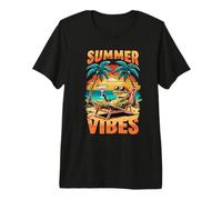 Summer Vibes Crocodile Stuff | Vacation Holiday Crocodile Premium T-Shirt