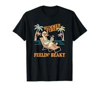 Summer Vibes Feelin’ Beaky Funny Goose Pun Humor Animal T-Shirt