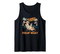 Summer Vibes Feelin’ Beaky Funny Goose Pun Humor Animal Tank Top