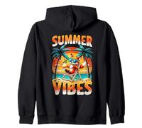 Summer Vibes Fox Stuff | Summer Vacation Holiday Fox Zip Hoodie