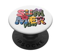Summer Vibes Graphic Tee Women's Casual Wear PopSockets Adhesive PopGrip