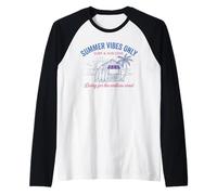 Summer Vibes Only Surf Sun Cove Beach Vacation Raglan Baseball Tee