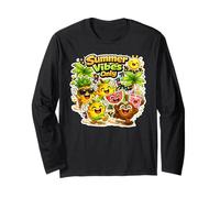 Summer Vibes Only Tropical Fruit and Party Beach Mood Design Long Sleeve T-Shirt