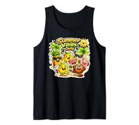 Summer Vibes Only Tropical Fruit and Party Beach Mood Design Tank Top