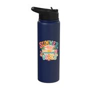 Summer Vibes Retro Beach Sunset Tropical Design Stainless Steel Insulated Water Bottle