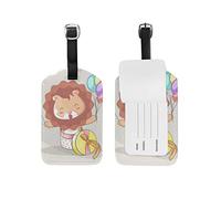 Summer Village Luggage Baggage Suitcase Tags Leather ID Label for Travel(2pcs)