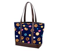 Summer Watermelon Donut-1224 Shoulder Purses for Women Large Soft Washed Leather Purses and Durable Handbags, Multicolor, 33.8x12x31cm/13.3x4.7x12.2 in