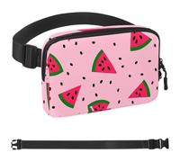 Summer Watermelon Donut-1923 Unisex Style Fanny Pack: Fashion Waist Packs, Crossbody Bags Sport Slim Fashionable for Jogging Hiking Hiker Woman Man, Multicolor, 1.5x9.0x5.9in/4x23x15cm