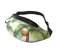 Summer Watermelon Fanny Pack for Women Men Fashion Waist Pack Adjustable Belt Bag for Workout Running Travelling Casual Waist Bag, Summer Coconut Tree, One Size