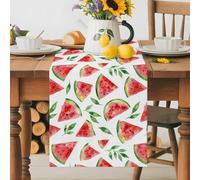 Summer Watermelon Seamless Table Runner 72 Inches Long,Table Runners Kitchen Dining Tables Decoration for Home Party Decor, Tropical Fruit Tables Runner Wedding Dresser Scarf