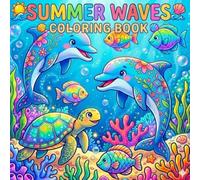 Summer Waves Coloring Book: Fun & Easy Coloring Book for Kids Ages 8+ | 56 Pages | 8.5 x 8.5 Inch