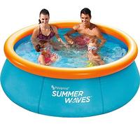 Summer Waves Family Inflatable Detachable Swimming Pool, 3D Round Garden Pool, Includes 2 Glasses, 2.44M x 76CM