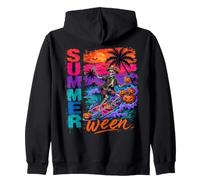 summer ween halloween skeleton vacation beach Zip Hoodie