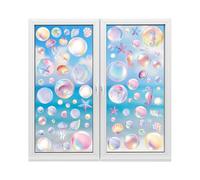 Summer Window Films, 4 Sheets Reusable Colourful Bubble Pattern Film - Window Stickers Glass Decorations | For Party, Classroom, Rental Apartment, Home, Nursery, Enthusiasts, Children, Teachers