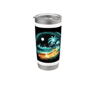 Summer with a Paradise Beach Stainless Steel Insulated Tumbler