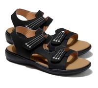 Summer Women Platform Flats Sandals Wedge Sandal Large Size Open Toe Fashion Retro Non-slip Comfy Ladies Platform Shoes Women Sandals,Black,US9/EU41