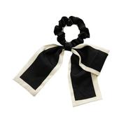 Summer Women's Black And White Style Large Bow Headband Fashionable And Simple Ponytail With Intestine(Style5)