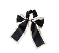 Summer Women's Black And White Style Large Bow Headband Fashionable And Simple Ponytail With Intestine(Style3)