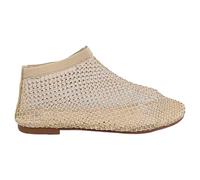 Summer Women's Sneakers Fishing Net Hollow Out Flat Sandals Short Boots Ladies Shoe (Gold, 6)