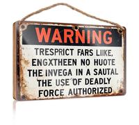 Summer Wood Hanging Warning: Authorized Use Of Deadly Force In High-Risk Situations Wooded Sign Door Sign For Bedroom Home Door Hanging(20X30CM)