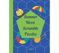 Summer Word Scramble Puzzles Vol 2: Activity puzzle book with summer season themed words for kids and adults