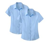 Summer Work Shirts Women Short Sleeve Work Tops Ladies Professional Job Interview Outfits Business Shirts for Women UK