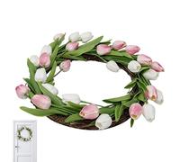 Summer Wreath - PP, 35/45 Cm | Spring Door Wreath, Artificial Wildflower Garland, Rustic Spring Wall Decoration For Home, Patio, Porch, Garden, Garden Decorations