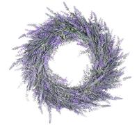 Summer Wreaths for Front Door Lavender Wreath Artificial 18x18in Spring Wreath Decorative Hanging Vivid Wreath Spring Decor for Front Door Wall Wedding