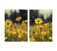 Summer Yellow Flowers Passport Holder Passport Wallet PU Leather Passports Protective Cover Slim Travel Accessories