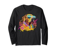 Summer Yellow Labrador Dog Owner Sunglasses Graphic Long Sleeve T-Shirt